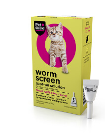 worm screen spot on solution, small cats ≥ 0.5 - 2.5kg