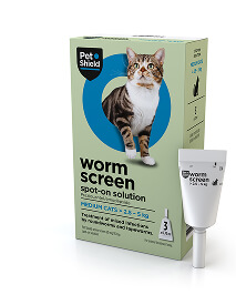 flea screen spot on solution, medium cats > 2.5 - 5kg