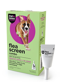 flea screen combo spot on solution, medium dogs > 10 - 20kg